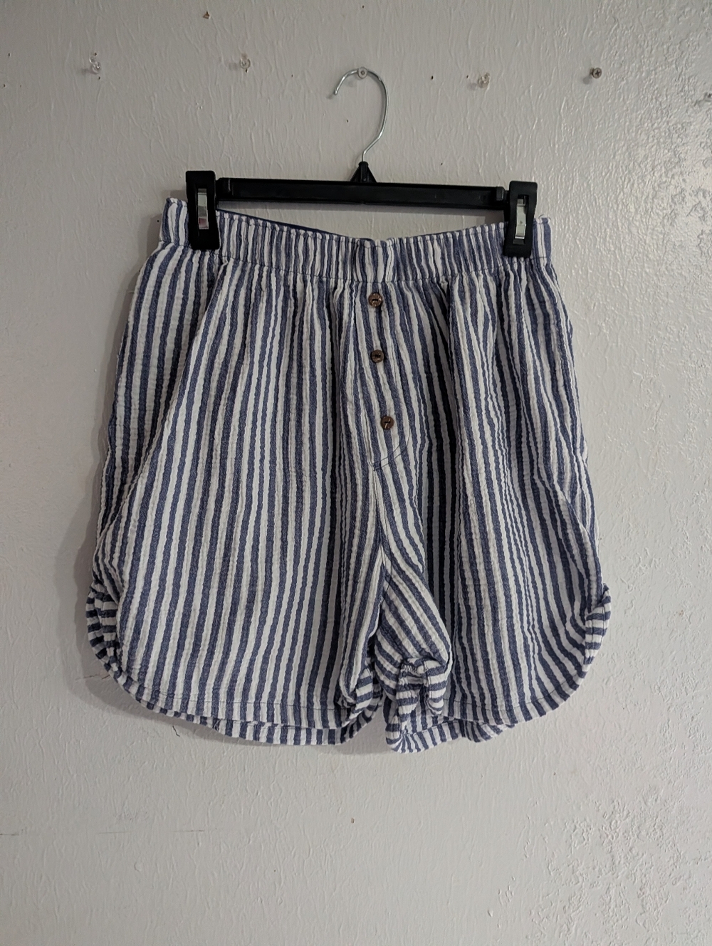 Intimately Free People Striped Blue and White Women’s Shorts